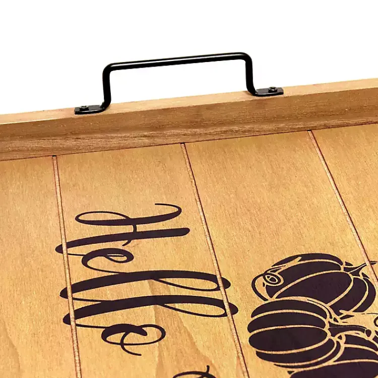 Outlet Hello Fall Wood Tray Fall