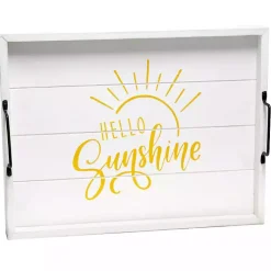 Online Hello Sunshine Wood Tray Decorative Trays