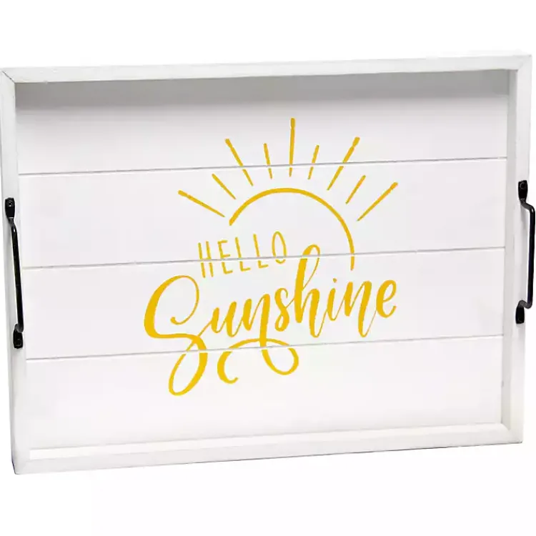Online Hello Sunshine Wood Tray Decorative Trays