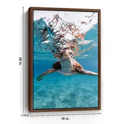 Kirklands Home Canvas Art|Hello Turtle Framed Canvas Art Print