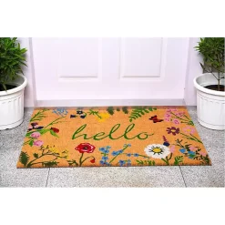 Kirklands Home Doormats|Hello Wildflower Doormat
