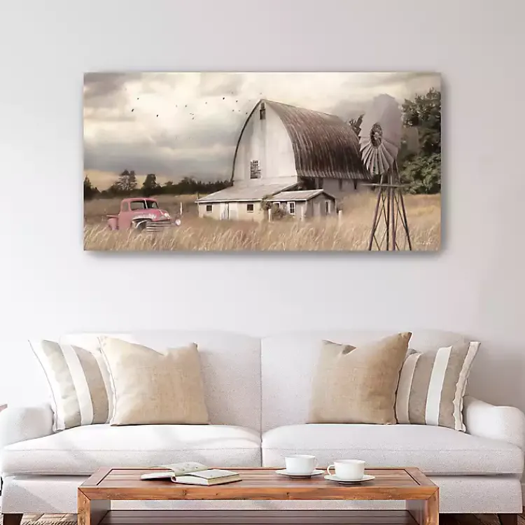 Kirklands Home Canvas Art|Henderson Bay Farm Giclee Canvas Art Print Tan