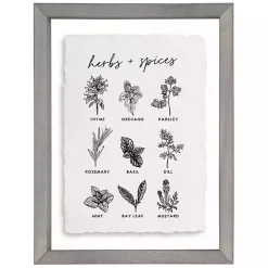 Kirklands Home Wall Plaques|Herbs and Spices Framed Wall Plaque