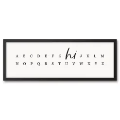 Kirklands Home Wall Quotes & Signs|Hi Alphabet Framed Canvas Wall Plaque