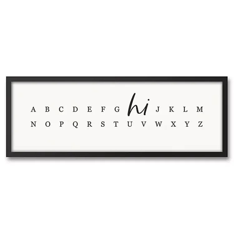 Kirklands Home Wall Quotes & Signs|Hi Alphabet Framed Canvas Wall Plaque