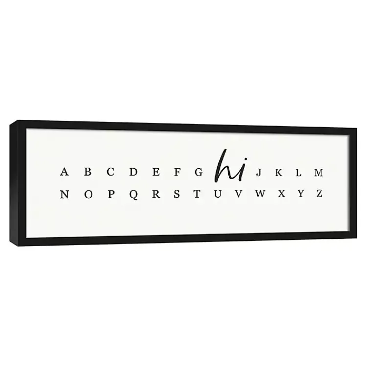 Kirklands Home Wall Quotes & Signs|Hi Alphabet Framed Canvas Wall Plaque