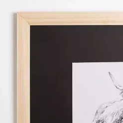 Kirklands Home Framed Art|Highland Cattle Sketch Framed Art Print