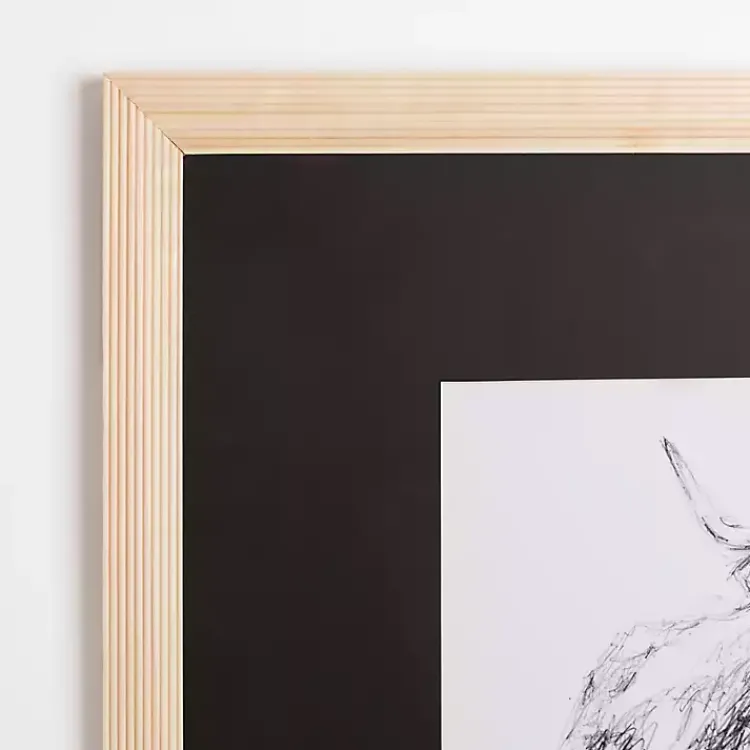 Kirklands Home Framed Art|Highland Cattle Sketch Framed Art Print