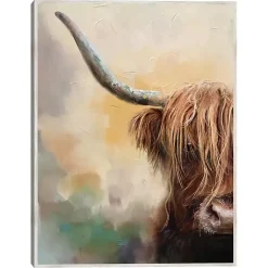 Kirklands Home Canvas Art|Highland Framed Canvas Art Print Brown