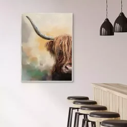 Kirklands Home Canvas Art|Highland Framed Canvas Art Print Brown