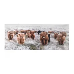 Kirklands Home Wall Plaques|Highland Herd Wood Art Print, 45x19 in.