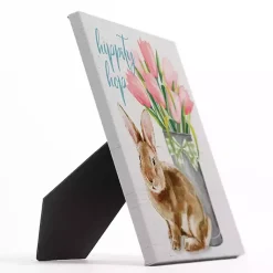 Sale Hippity Hop Rabbit Tabletop Canvas Art Print Easter Decorations