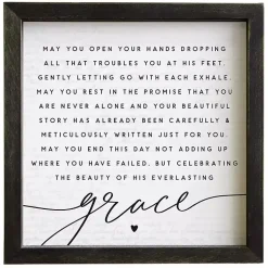 Kirklands Home Wall Quotes & Signs|His Everlasting Grace Wall Plaque