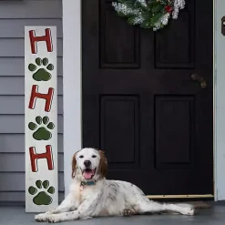 Hot Ho Ho Ho Paws Porch Board Outdoor Christmas Decorations