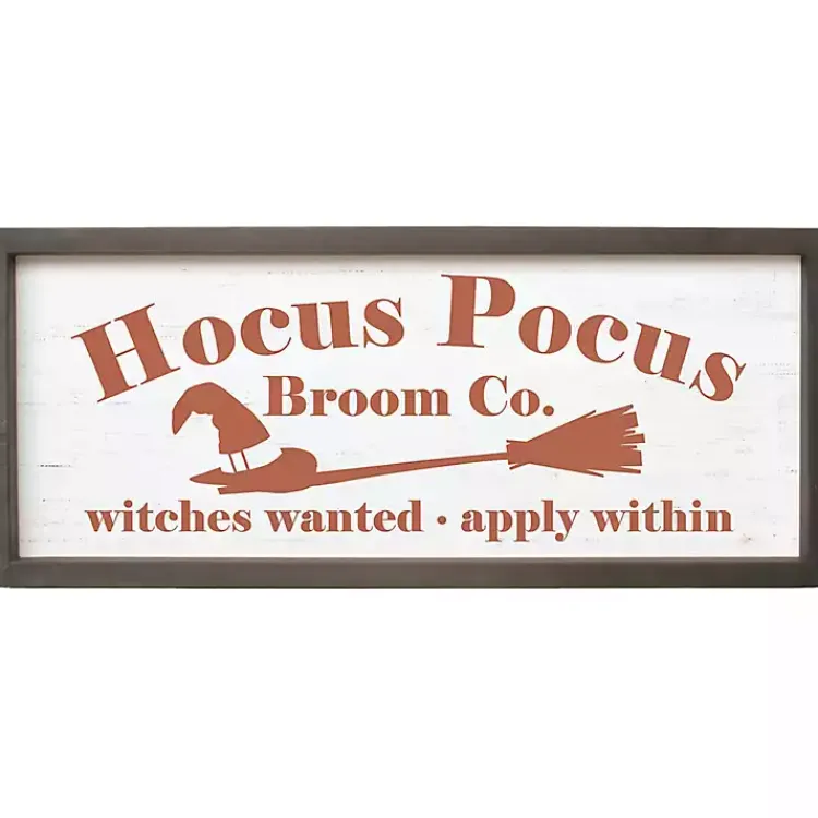 Hocus Pocus Broom Framed Wall Plaque Halloween