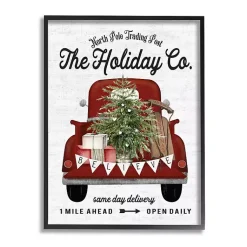 Holiday Co. Truck and Winter Fir Tree Wall Plaque Christmas Art & Wall Decor