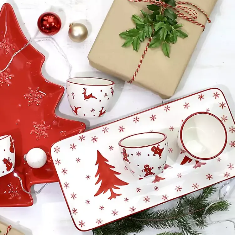 Clearance Holiday Patterns 4-pc. Serving Set Christmas Dining & Entertaining
