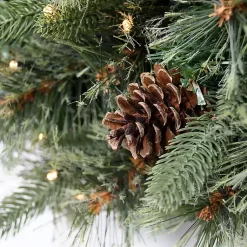 Hot Holiday Pine Needle Cabin Pre-Lit Wreath Wreaths