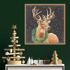 Discount Holiday Stag Framed Canvas Art Print Christmas Art & Wall Decor