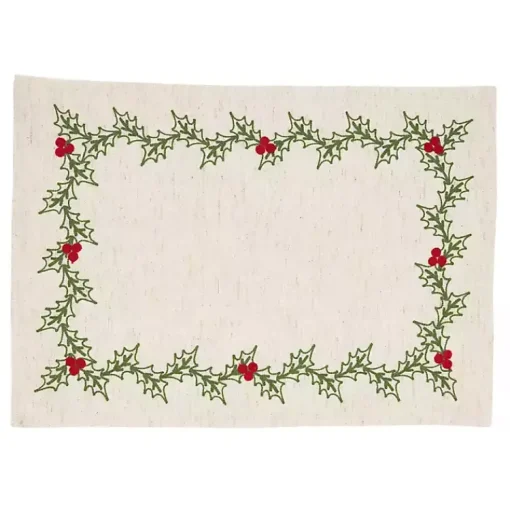 Clearance Holly Berry 8-pc. Placemat and Napkin Set Christmas Dining & Entertaining
