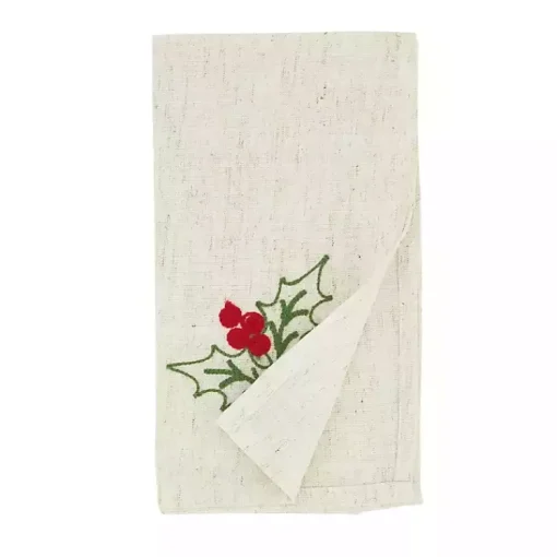 Clearance Holly Berry 8-pc. Placemat and Napkin Set Christmas Dining & Entertaining