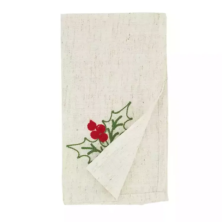 Clearance Holly Berry 8-pc. Placemat and Napkin Set Christmas Dining & Entertaining