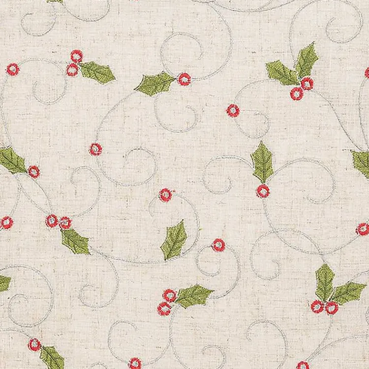 Best Holly Embroidered Table Runner Christmas Dining & Entertaining