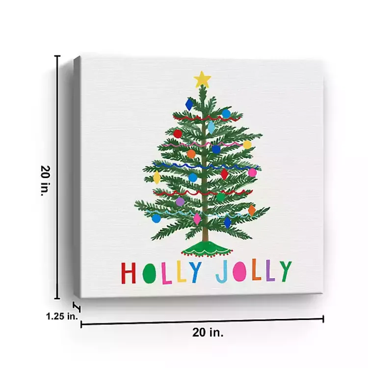 Online Holly Jolly Christmas Tree Canvas Art Print Christmas Art & Wall Decor