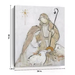 Discount Holy Night Family Canvas Art Print Christmas Art & Wall Decor
