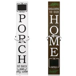Kirklands Home Garden Decor|Home Chalk Board Two-Sided Porch Board