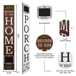 Kirklands Home Garden Decor|Home Chalk Board Two-Sided Porch Board