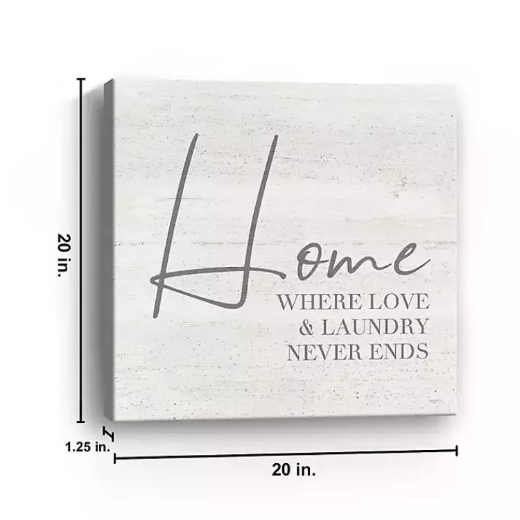 Kirklands Home Wall Quotes & Signs|Home Love and Laundry Canvas Art Print
