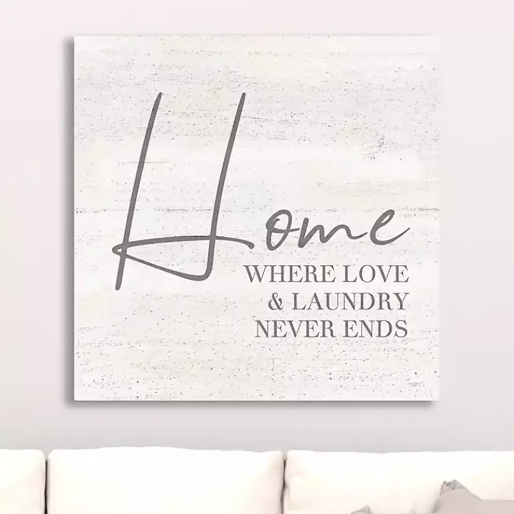 Kirklands Home Wall Quotes & Signs|Home Love and Laundry Canvas Art Print