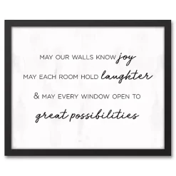 Kirklands Home Wall Quotes & Signs|Home Wishes Black Framed Canvas Art Print
