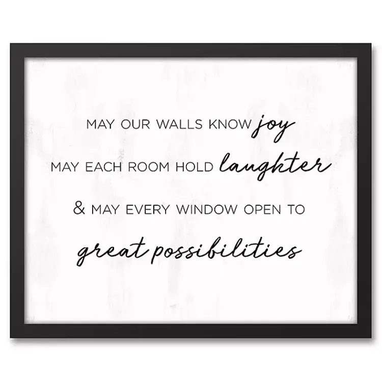 Kirklands Home Wall Quotes & Signs|Home Wishes Black Framed Canvas Art Print