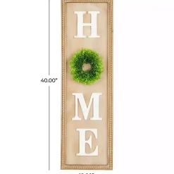 Kirklands Home Wall Quotes & Signs|Home Wreath Wood Panel Wall Plaque Brown