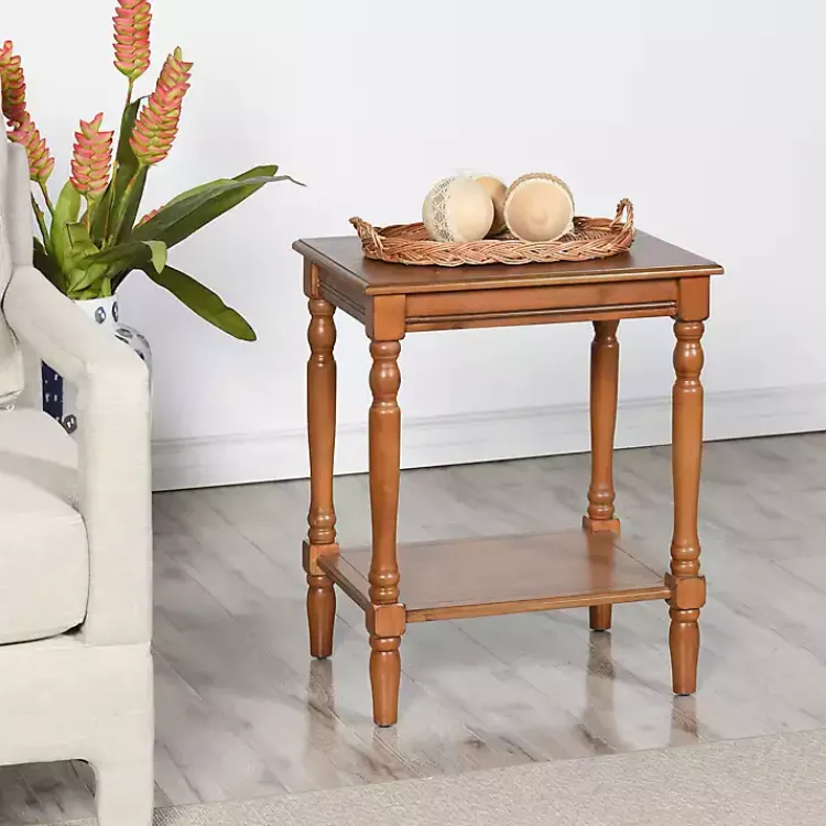 Kirklands Home Accent & End Tables|Honey Wood Sybil Accent Table Brown