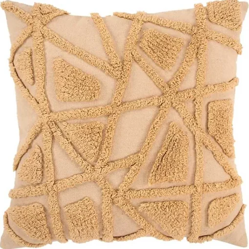 Best Honey Geo Tufted Throw Pillow Pillows