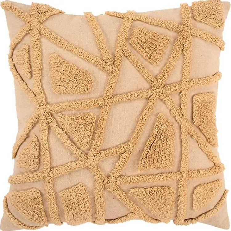 Best Honey Geo Tufted Throw Pillow Pillows