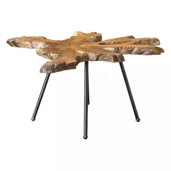 Kirklands Home Coffee Tables|Honey Natural Teak Wood Coffee Table Brown