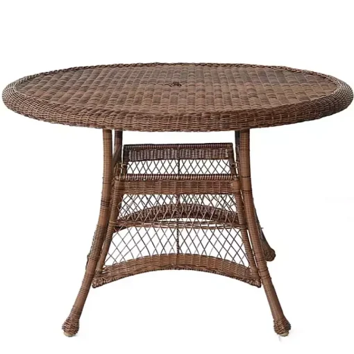 Kirklands Home Outdoor Dining|Honey Resin Wicker Round Dining Table Brown