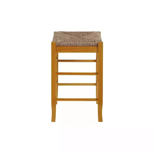 Kirklands Home Bar Stools & Counter Height Stools|Honey Wood and Woven Rush Counter Stool Tan