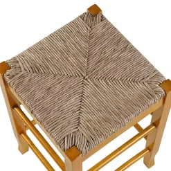 Kirklands Home Bar Stools & Counter Height Stools|Honey Wood and Woven Rush Counter Stool Tan