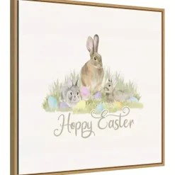 Hot Hoppy Easter Bunnies Framed Canvas Art Print Easter Decorations