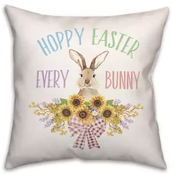 New Hoppy Easter Sunflower Indoor/Outdoor Pillow Easter Decorations