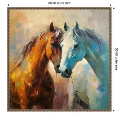 Kirklands Home Canvas Art|Horse Couple Framed Canvas Art Print