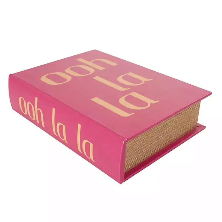 Hot Pink Ooh La La Book Boxes, Set of 3 Baskets & Boxes