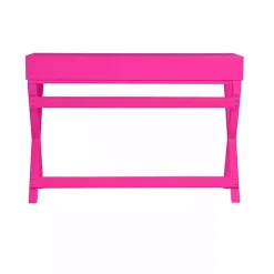 Kirklands Home Office Furniture|Hot Wood 2-Drawer Peggy Desk Pink