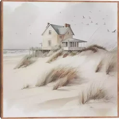 Kirklands Home Canvas Art|House on the Dunes Framed Canvas Art Print Tan
