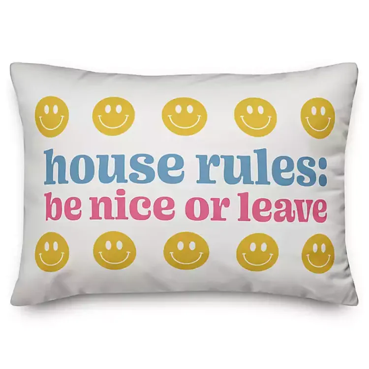 Online House Rules: Be Nice or Leave Lumbar Pillow Pillows